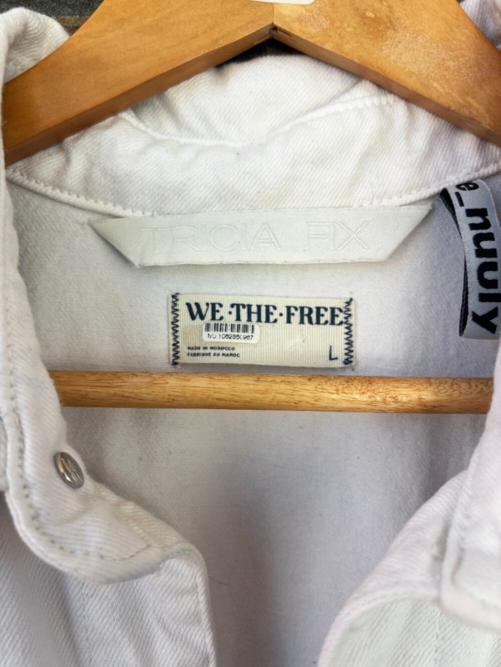 We The Free x Tricia Fix Re_Nuuly White Denim Heart Romper - Size M - Picture 3 of 10